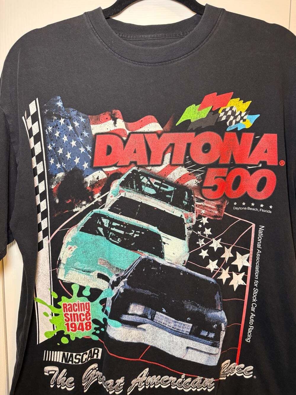 Tillys NASCAR Daytona 500 Size SM Black Graphic Tee The Great American Race